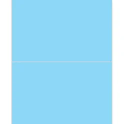 Tape Logic ® Rectangle Laser Labels, 8 1/2" x 5 1/2", Pastel Blue, 200/Case (LL184BE)