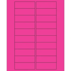 Labels|Tape Logic Rectangle Laser Labels, 3" x 1", Fluorescent Pink, 2000/Case (LL174PK)