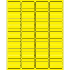 Labels|Tape Logic Rectangle Laser Labels, 1 15/16" x 1/2", Fluorescent Yellow, 8000/Case (LL171YE)