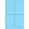 Labels|Tape Logic Rectangle Laser Labels, 4" x 6", Pastel Blue, 400/Case (LL186BE)