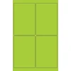 Labels|Tape Logic Rectangle Laser Labels, 4" x 6", Fluorescent Green, 400/Case (LL186GN)