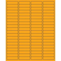 Labels|Tape Logic ® Rectangle Laser Labels, 1 15/16" x 1/2", Fluorescent Orange, 8000/Case (LL171OR)