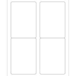 Labels|Tape Logic Rectangular Laser Labels, 3 1/2" x 5", Glossy White, 400/Case (LL209)