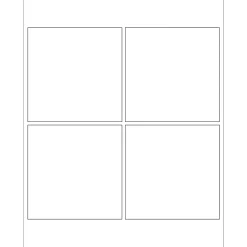 Labels|Tape Logic Rectangular Laser Labels, 4" x 4", White, 400/Case (LL128)