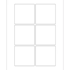 Labels|Tape Logic ® Rectangular Laser Labels, 3" x 3", White, 600/Case (LL166)