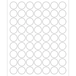 Clearance Tape Logic ® Removable Circle Laser Labels, 1", White, 6300/Case (LL295)