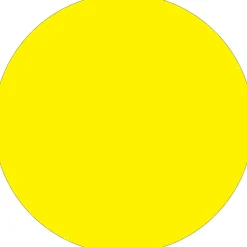 Labels|Tape Logic Removable Labels, 2" Circle, Fluorescent Yellow, 500 /Roll (DL1390FY)