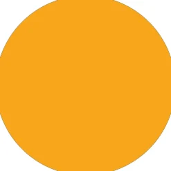 Labels|Tape Logic Removable Labels, 1" Circle, Fluorescent Orange, 500 /Roll (DL1389FO)