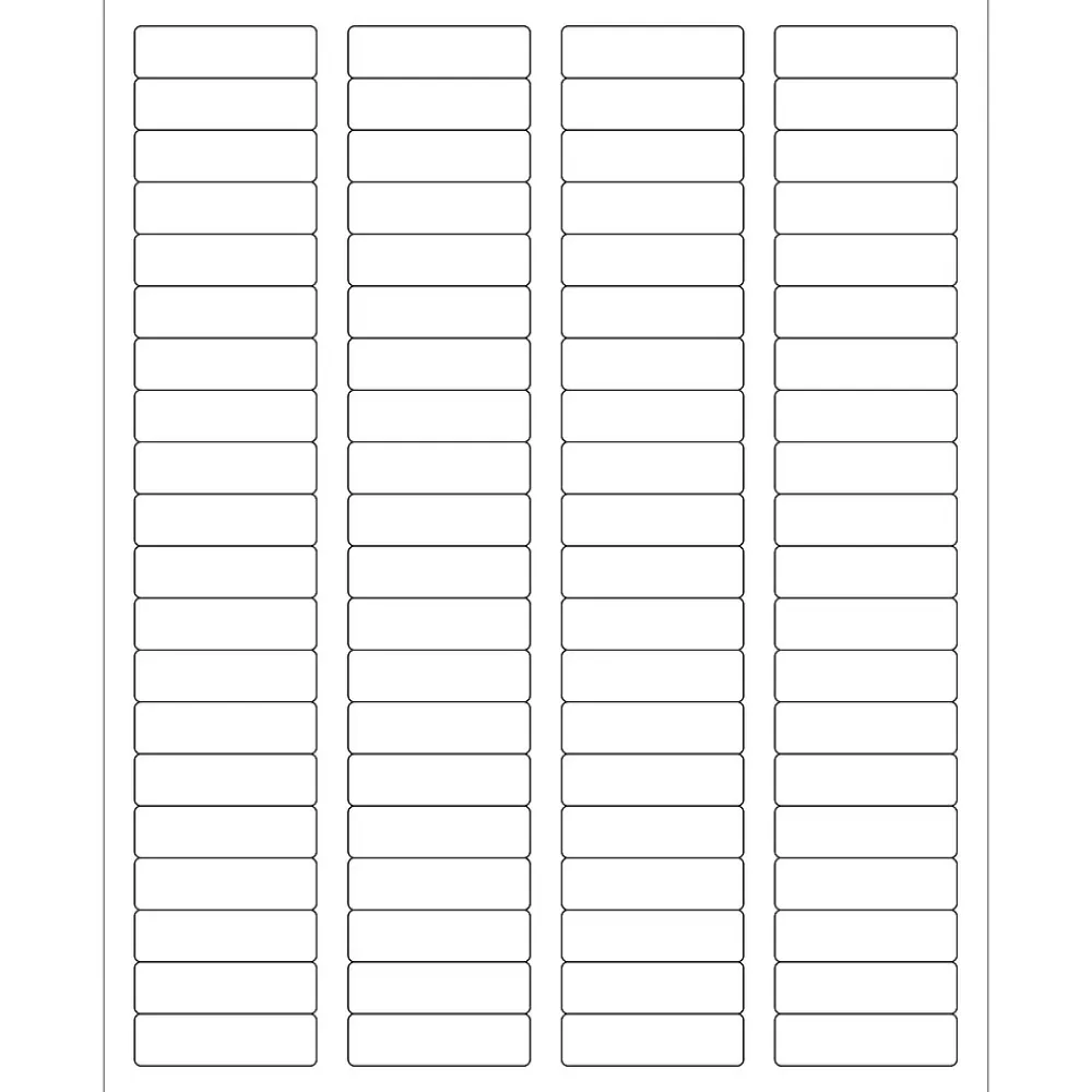 Sale Tape Logic ® Removable Rectangle Laser Labels, 1 3/4" x 1/2", White, 8000/Case (LL261)