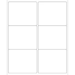 Online Tape Logic ® Removable Rectangle Laser Labels, 4" x 3 1/3", White, 600/Case (LL266)