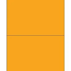 Labels|Tape Logic ® Removable Rectangle Laser Labels, 8 1/2" x 5 1/2", Fluorescent Orange, 200/Case (LL415OR)