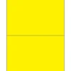 Labels|Tape Logic ® Removable Rectangle Laser Labels, 8 1/2" x 5 1/2", Fluorescent Yellow, 200/Case (LL415YE)