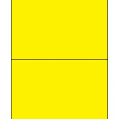 Labels|Tape Logic ® Removable Rectangle Laser Labels, 8 1/2" x 5 1/2", Fluorescent Yellow, 200/Case (LL415YE)