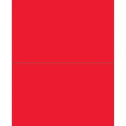 Labels|Tape Logic ® Removable Rectangle Laser Labels, 8 1/2" x 5 1/2", Fluorescent Red, 200/Case (LL415RD)