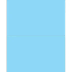 Labels|Tape Logic ® Removable Rectangle Laser Labels, 8 1/2" x 5 1/2", Pastel Blue, 200/Case (LL415BE)