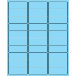 Labels|Tape Logic ® Removable Rectangle Laser Labels, 2 5/8" x 1", Pastel Blue, 3000/Case (LL405BE)