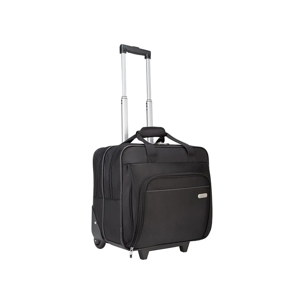 Laptop Rolling Briefcase, Black Polyester (TBR003US)<Targus Clearance