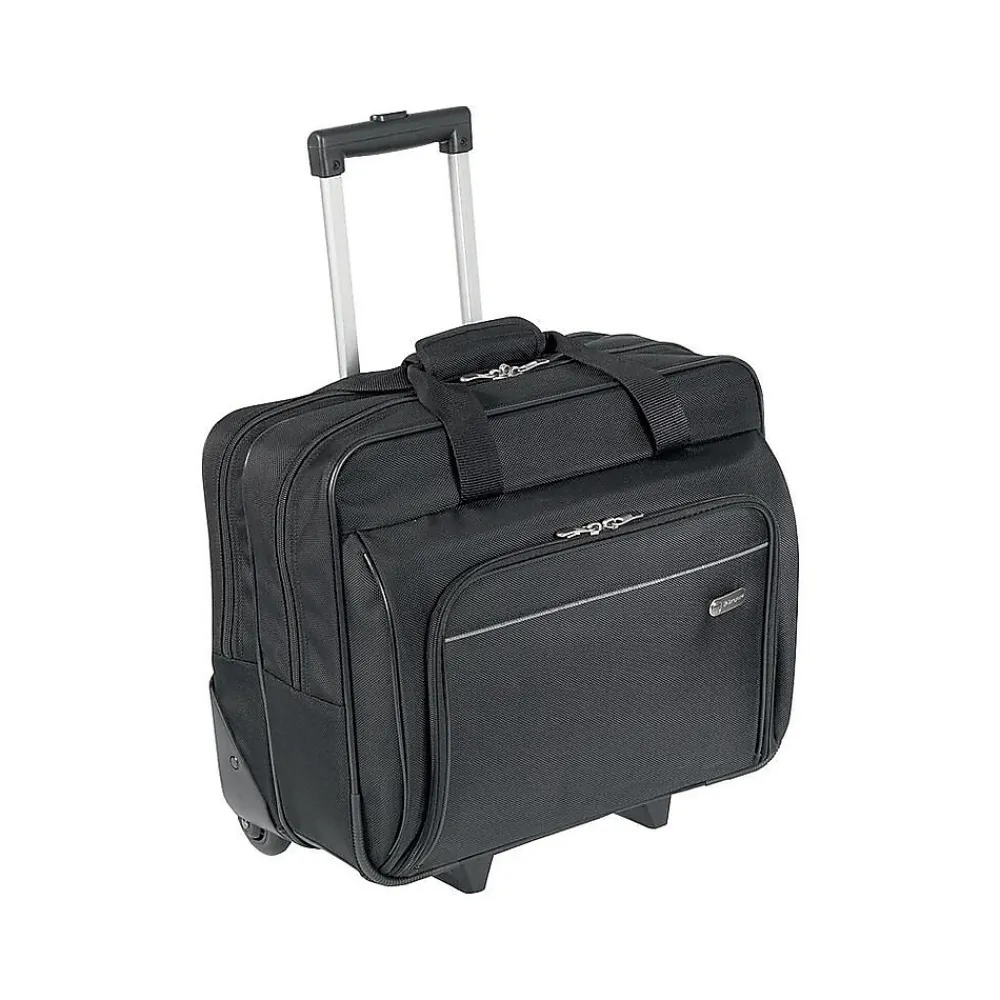 Laptop Rolling Briefcase, Black Polyester (TBR003US)<Targus Clearance