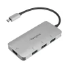 Targus 4-Port USB-C Hub, Silver (ACH226BT)
