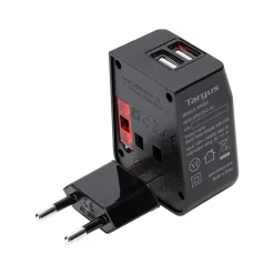 World Travel Plastic Travel Power Adapter, Black (APK032US)<Targus Discount