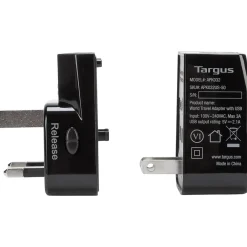 World Travel Plastic Travel Power Adapter, Black (APK032US)<Targus Discount
