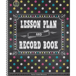 Grade Books*Teacher Created Resources Chalkboard Brights 160 Pages, Lesson Planner and Record Book, Each (TCR3716)