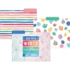 File Folders|Teacher Created Resources Watercolor File Folders, 3-Tab, 11.75" x 9.5", Assorted Colors, 24/PK (TCR8541)