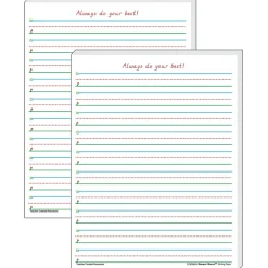 Classroom Paper*Teacher Created Resources 11" x 8.5" Smart Start 1-2, Writing Paper, White, 100 Sheets Per Pack, 2 Packs (TCR76531-2)