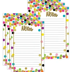 Notepads|Teacher Created Resources Notepad, 5" x 8", Assorted Colors, 50 Sheets/Pad, 6 Pads/Bundle (TCR8893-6)