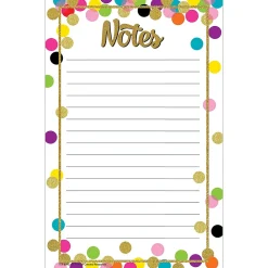 Notepads|Teacher Created Resources Notepad, 5" x 8", Assorted Colors, 50 Sheets/Pad, 6 Pads/Bundle (TCR8893-6)
