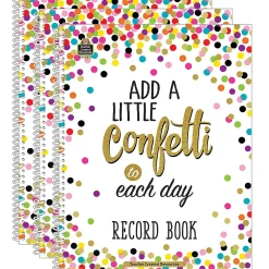Grade Books*Teacher Created Resources Confetti Record Book, Pack of 3 (TCR3570-3)