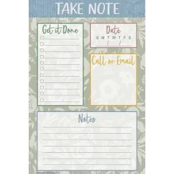 Notepads|Teacher Created Resources Classroom Cottage Notepad & Refill, Multicolored, 12/Bundle (TCR7198-12)