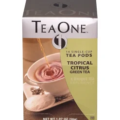 TeaOne Citrus Green Tea, Pods 14/Box (JTC20706)