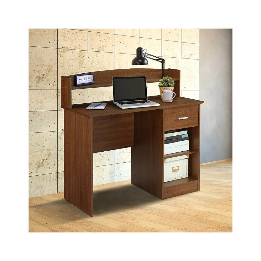 Office Desks*Techni Mobili 41" Table Desk, Oak (RTA-8409-OAK)
