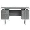 Corner Desks*Techni Mobili 51.25"W Modern Office Desk with Storage, Gray (RTA-7002-GRY)