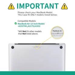 Hard-Shell Laptop Case with Keyboard Cover and Screen Protector, Clear, Plastic (TP-CYCL-MA13ST)<TechProtectus