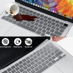 Hard-Shell Laptop Sleeve with Keyboard Cover, Crystal Clear, (TP-CYC-K-MA13M2)<TechProtectus Clearance