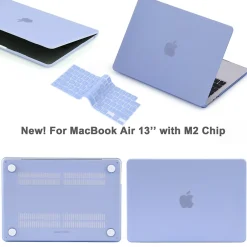 Hard-Shell Laptop Sleeve with Keyboard Cover, Serenity Blue, (TP-SB-K-MA13M2)<TechProtectus New