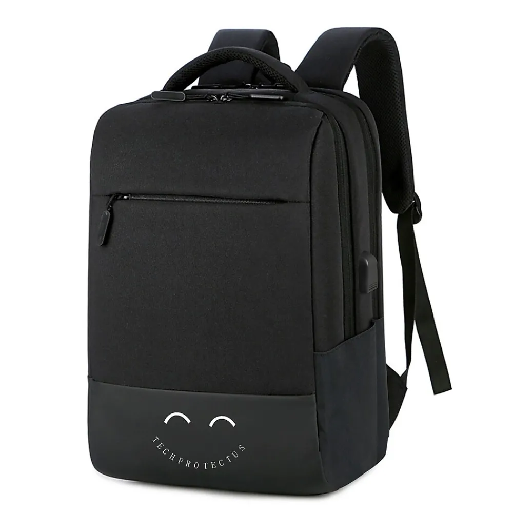 Laptop Backpack, Black, Nylon (TP-BK-BP15)<TechProtectus Sale