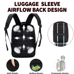 Laptop Backpack, Black, Nylon (TP-BK-BP15)<TechProtectus Sale