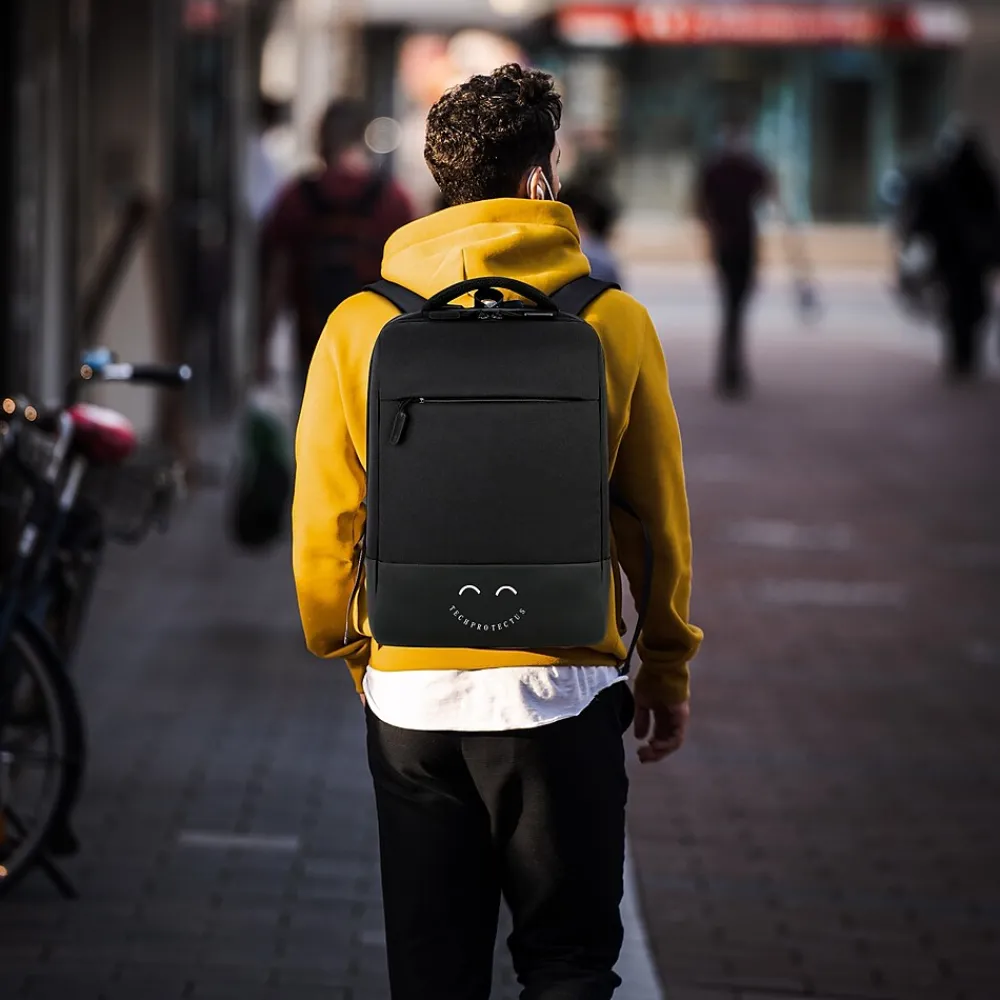 Laptop Backpack, Black, Nylon (TP-BK-BP15)<TechProtectus Sale