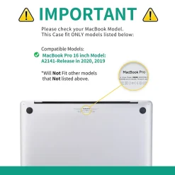 Laptop Case with Keyboard Cover and Screen Protector, Clear, Plastic (TP-CYCL-MP16ST)<TechProtectus Clearance