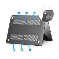 Laptop Case with Keyboard Cover and Screen Protector, Black, Plastic (TP-BK-K-MP13M1)<TechProtectus