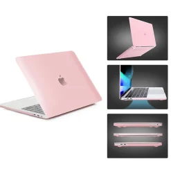 Laptop Case with Keyboard Cover and Screen Protector, Rose Quartz, Plastic (TP-RQ-K-MP13M1)<TechProtectus
