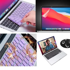 Laptop Case with Keyboard Cover and Screen Protector, Light Purple, Plastic (TP-LP-K-MP13M1)<TechProtectus