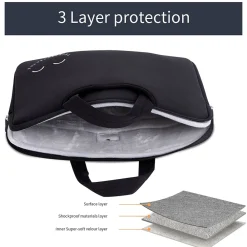 Neoprene Laptop Sleeve for 15.6 & 16" Laptops, Black (TP-BK-NS15)<TechProtectus Outlet