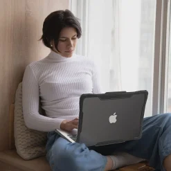 Rugged Laptop Sleeve with Keyboard Cover for Apple 13.6 Macbook Air 2022 M2, Black (TP-RBK-MA13M2)<TechProtectus Clearance