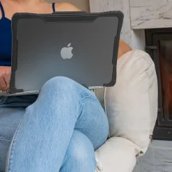 Rugged Laptop Sleeve with Keyboard Cover for Apple 13.6 Macbook Air 2022 M2, Black (TP-RBK-MA13M2)<TechProtectus Clearance