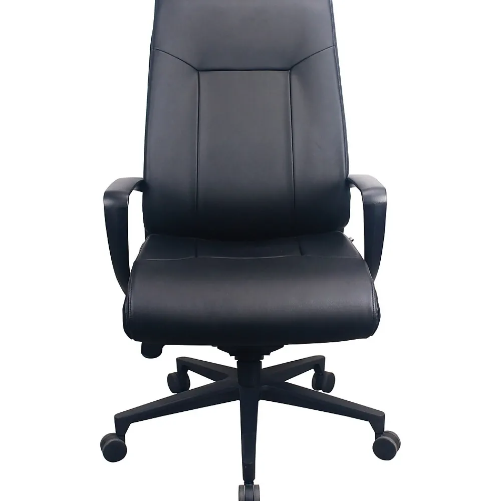 Office Chairs*Tempur-Pedic Ergonomic Leather Swivel Executive Chair, Black (TP2500-BLKL)
