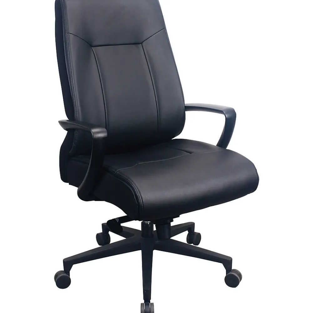 Office Chairs*Tempur-Pedic Ergonomic Leather Swivel Executive Chair, Black (TP2500-BLKL)